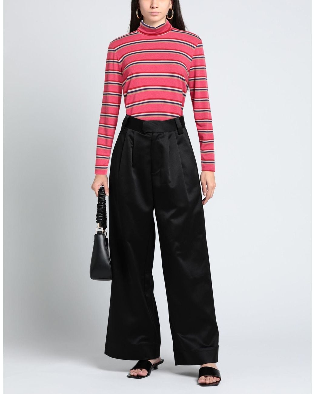 Shirtaporter Red Fuchsia T-Shirt Viscose, Polyester, Elastane