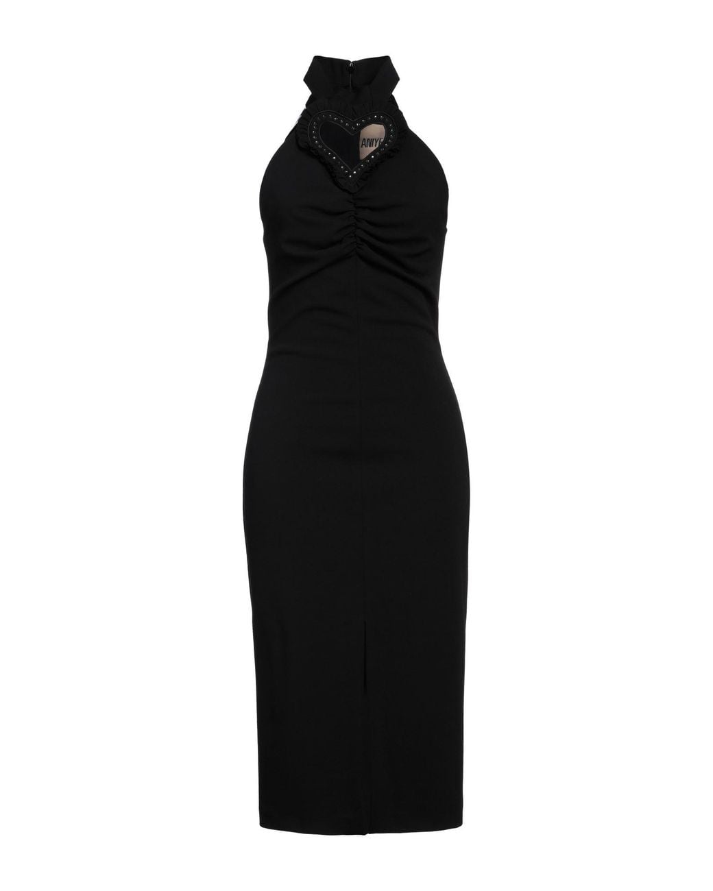 Aniye By Black Midi Dress Polyester, Elastane