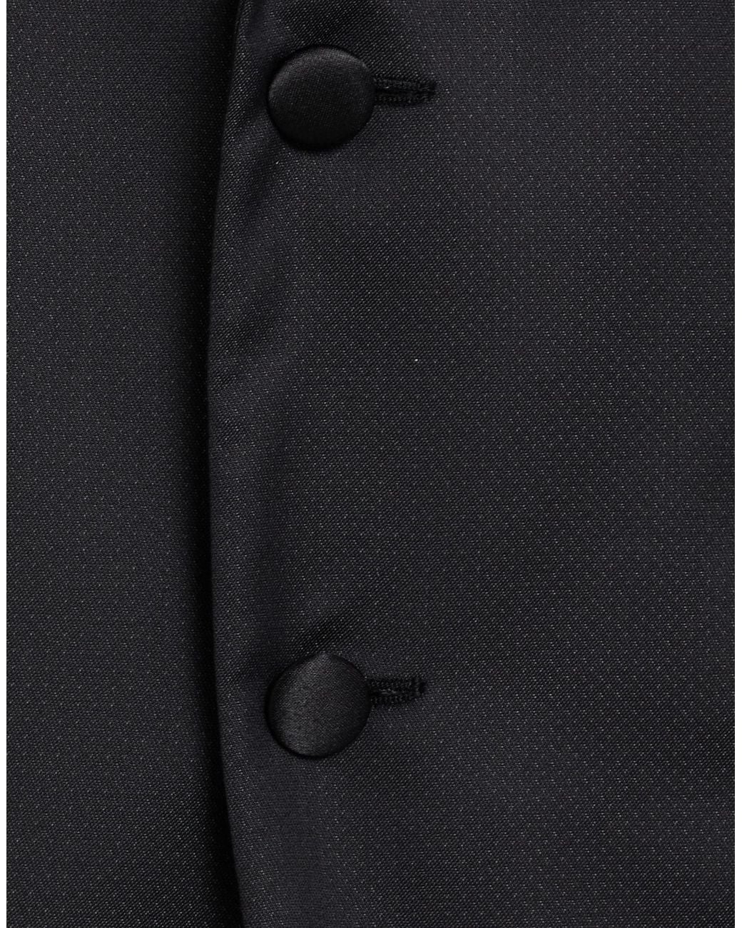 Paoloni Black Suit Wool, Polyamide for men