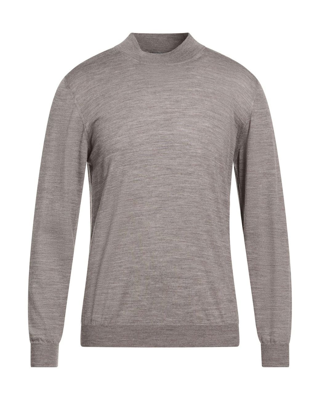 Fedeli Gray Turtleneck Virgin Wool for men