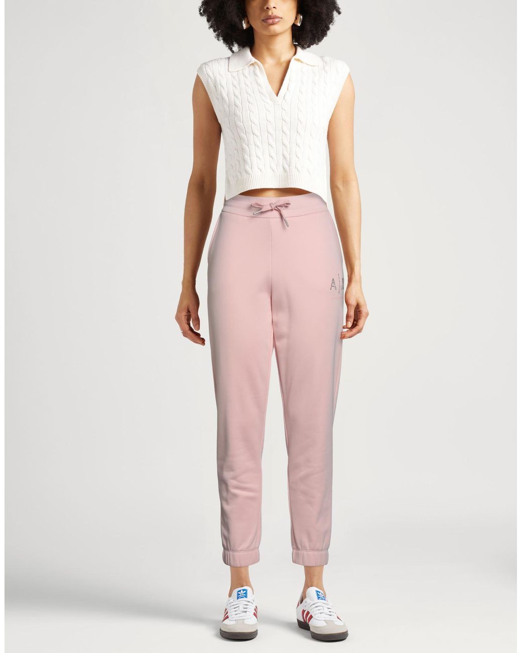 ARMANI EXCHANGE Pink Pants Cotton, Polyester, Elastane