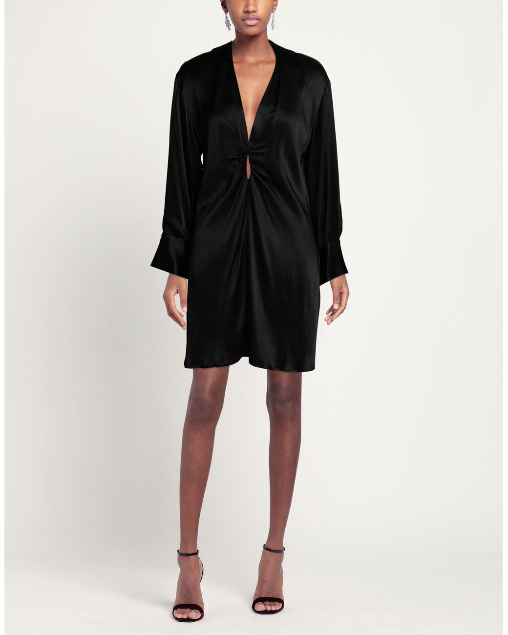 SOLOTRE Black Mini Dresses