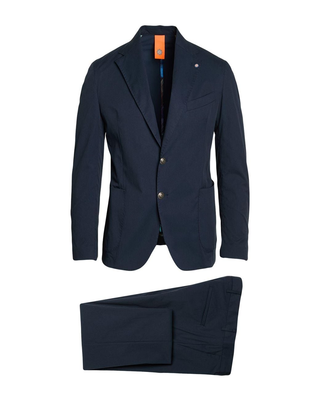Bharnaba Blue Midnight Suit Cotton, Polyamide, Elastane for men
