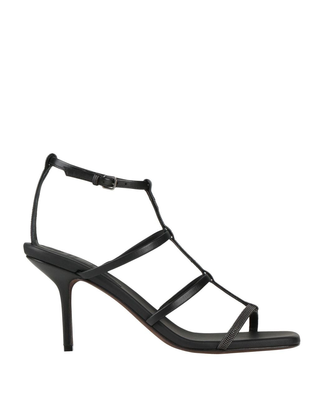Brunello Cucinelli Black Sandals Leather