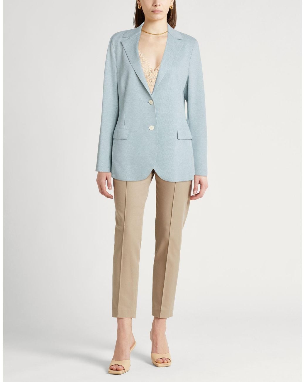 Eleventy Blue Blazer Viscose, Polyester, Polyamide, Elastane