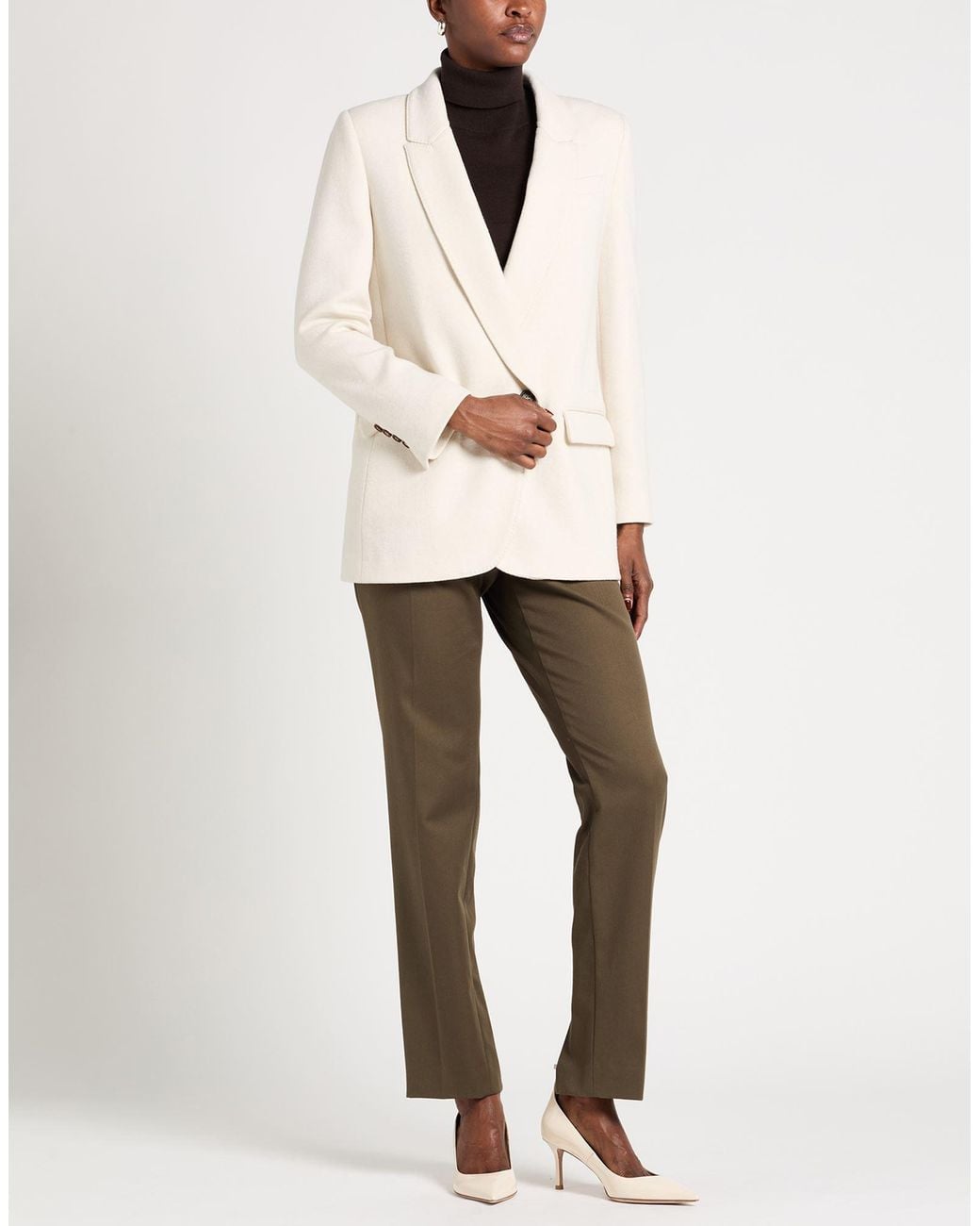 Brunello Cucinelli Natural Blazer Cashmere, Cotton, Brass