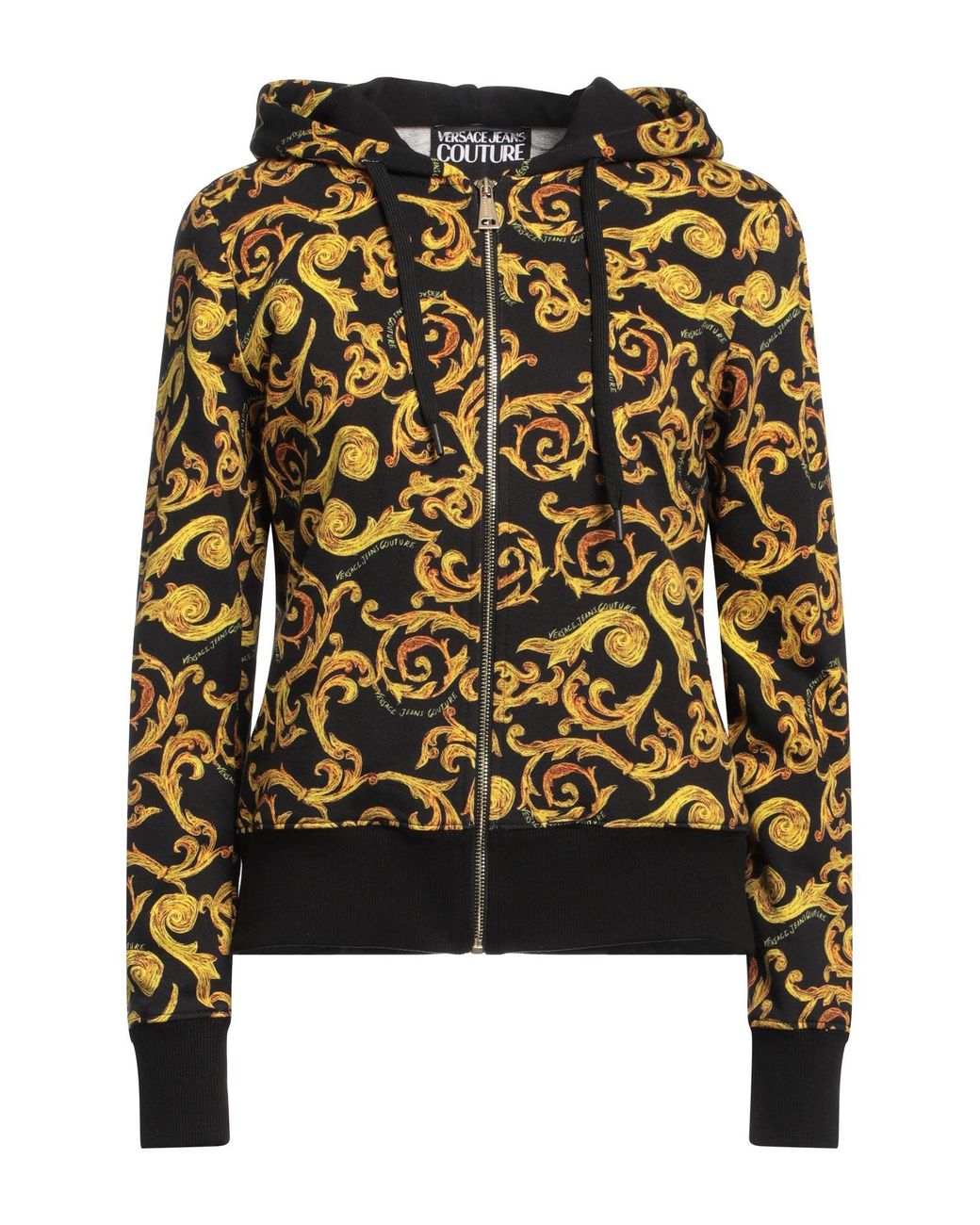 Versace Jeans Couture Black Sweatshirt Cotton, Elastane