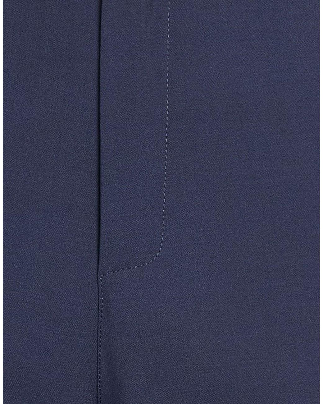 Semicouture Blue Pants Polyester, Virgin Wool, Elastane