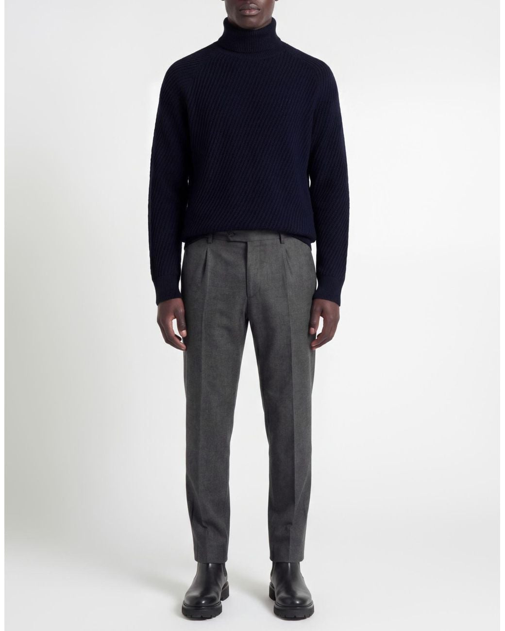 Paolo Pecora Blue Turtleneck Wool, Polyacrylic for men