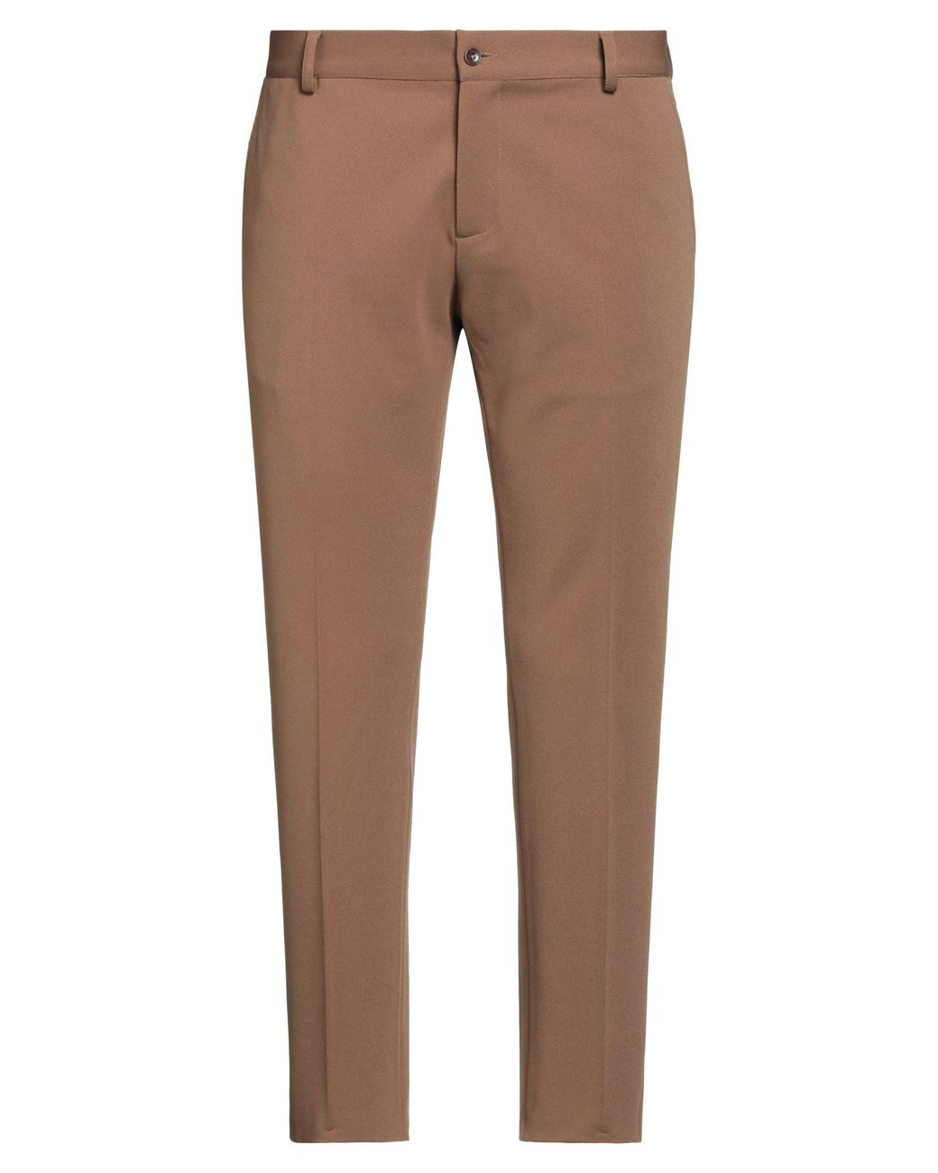 Daniele Alessandrini Brown Pants Polyester, Elastane for men