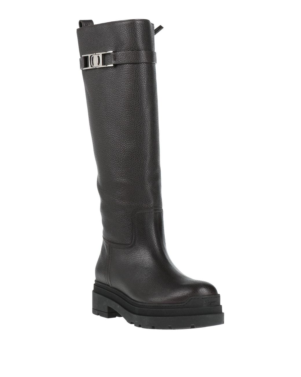 Ferragamo Black Boot Calfskin