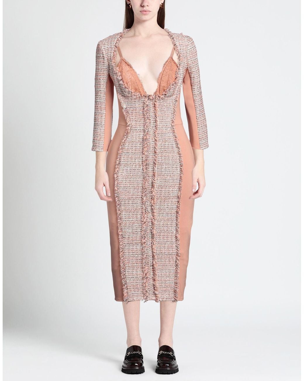 Elisabetta Franchi Pink Midi Dress