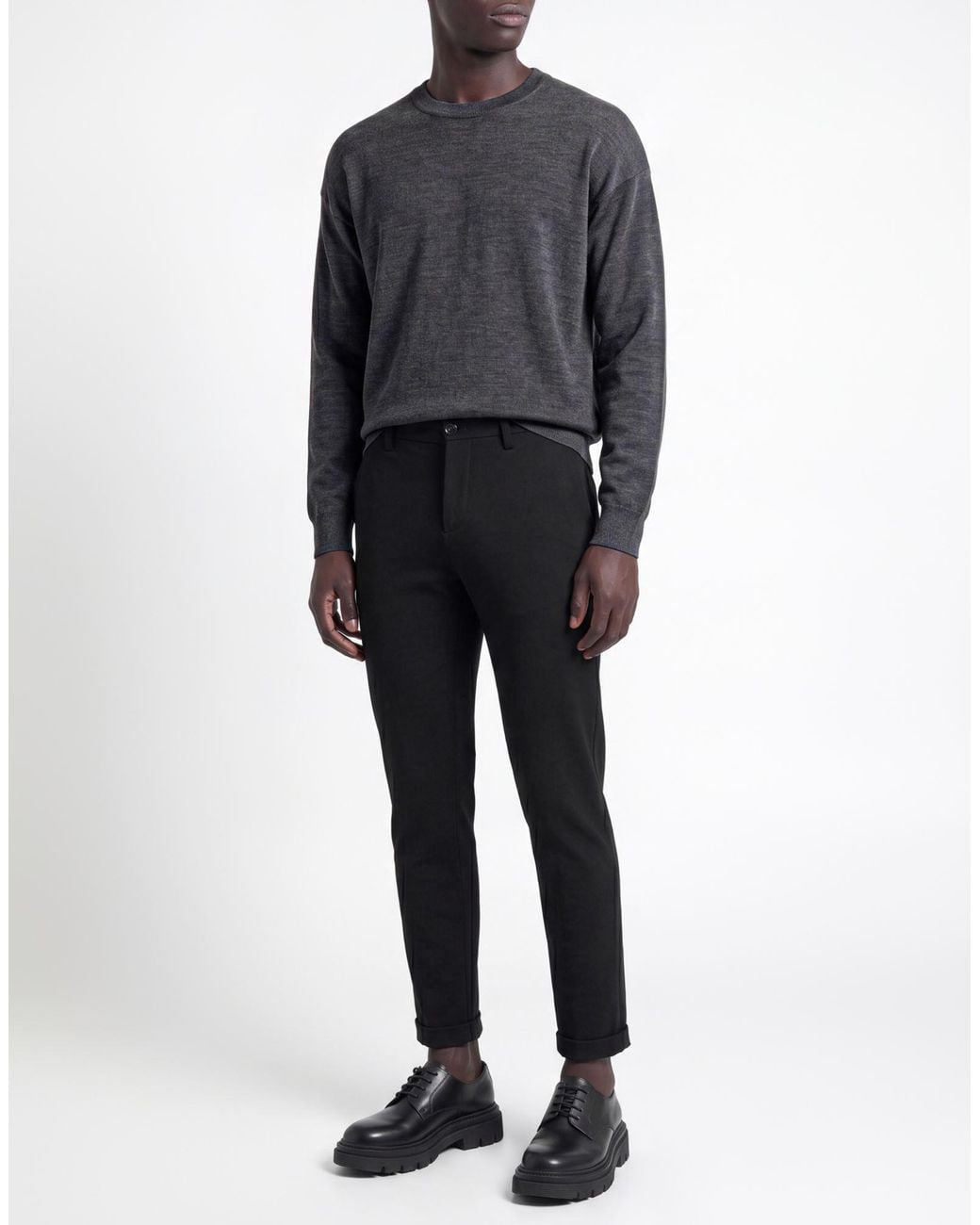AT.P.CO Black Pants Viscose, Polyamide, Elastane for men