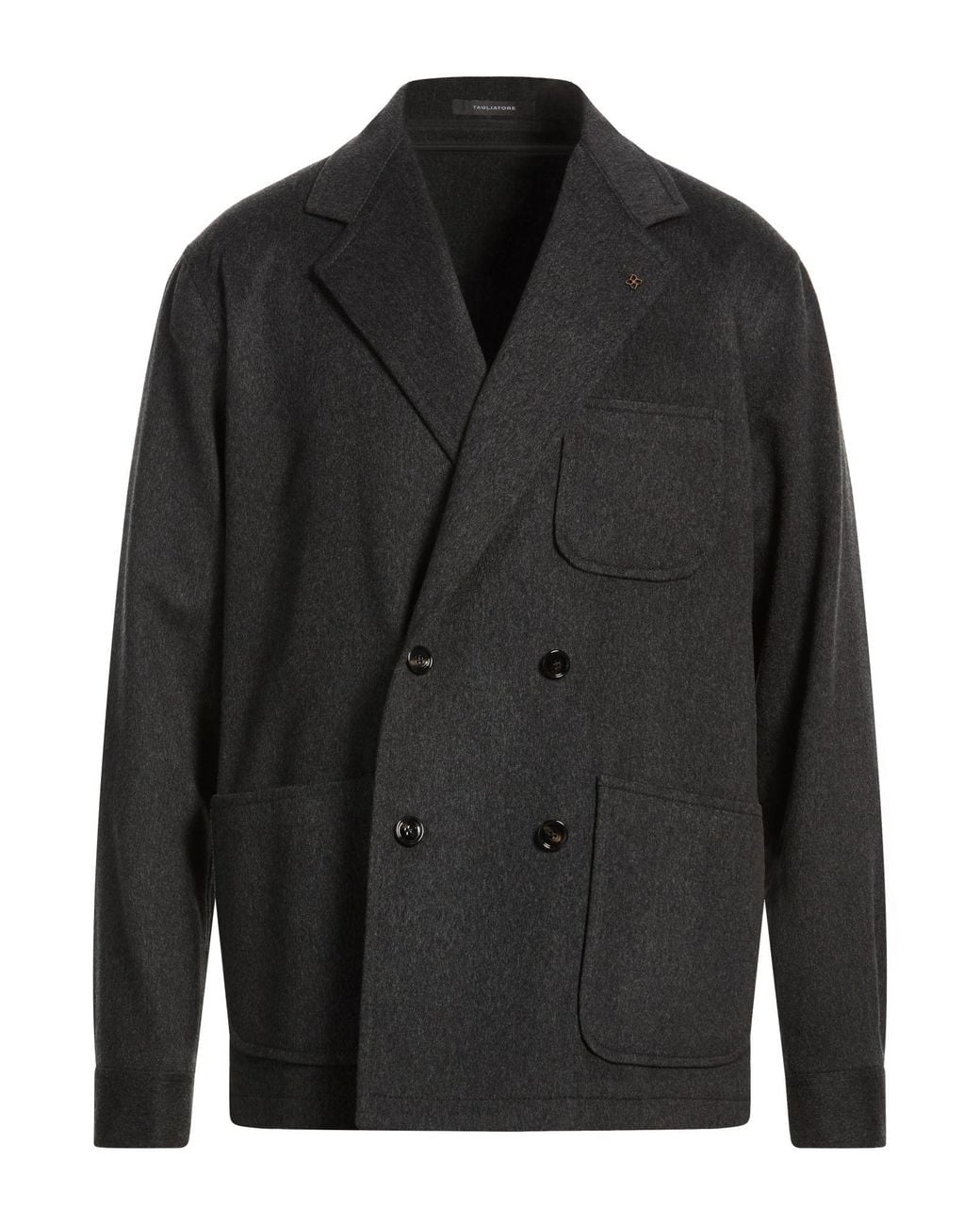 Tagliatore Black Blazer Cashmere, Virgin Wool for men