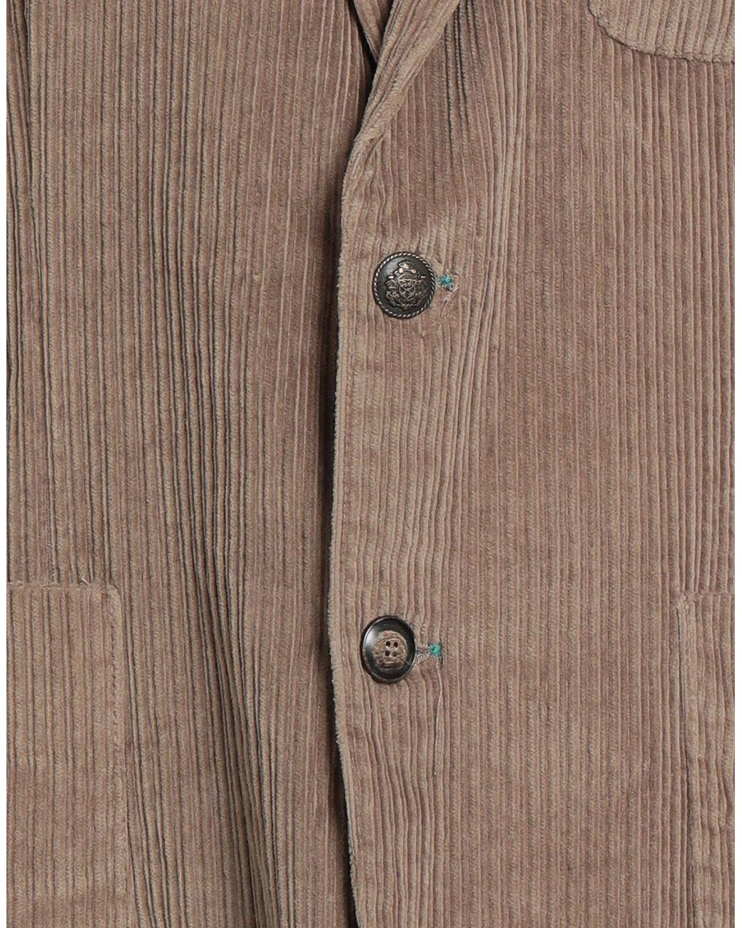 Bob Brown Khaki Blazer Cotton, Elastane for men