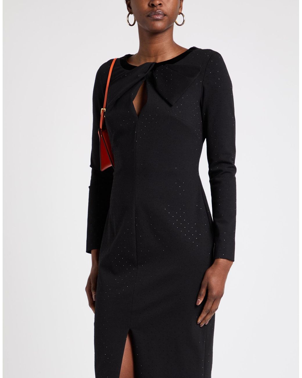 Clips More Black Midi Dress Cotton, Polyamide, Elastane, Polyester