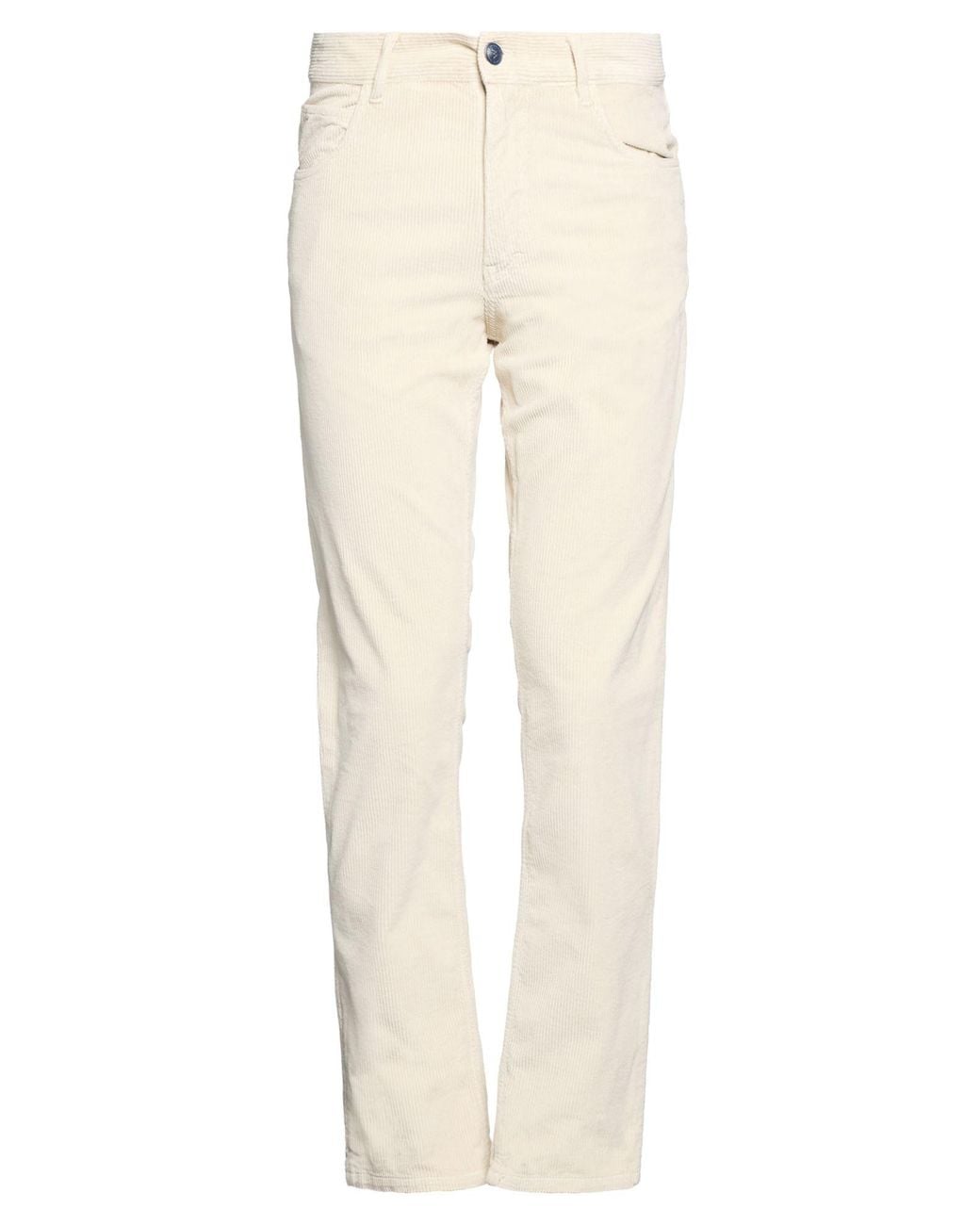 40weft Natural Cream Pants Cotton, Lyocell, Elastane for men