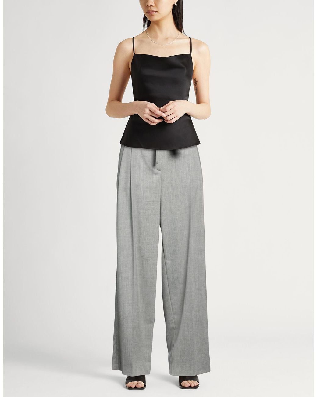 Peserico Gray Light Pants Wool, Polyester, Elastane