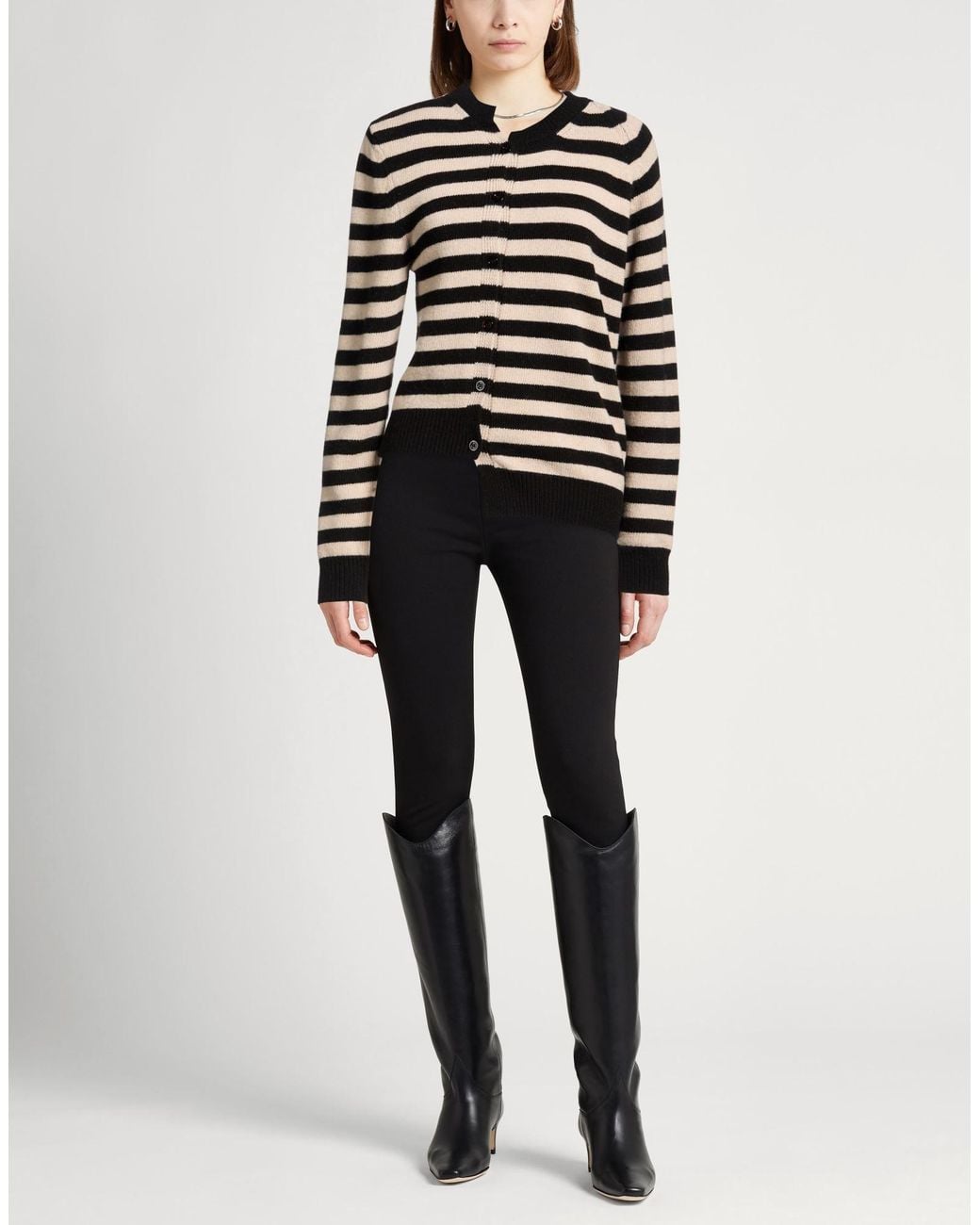 Semicouture Black Cardigan Wool, Polyamide