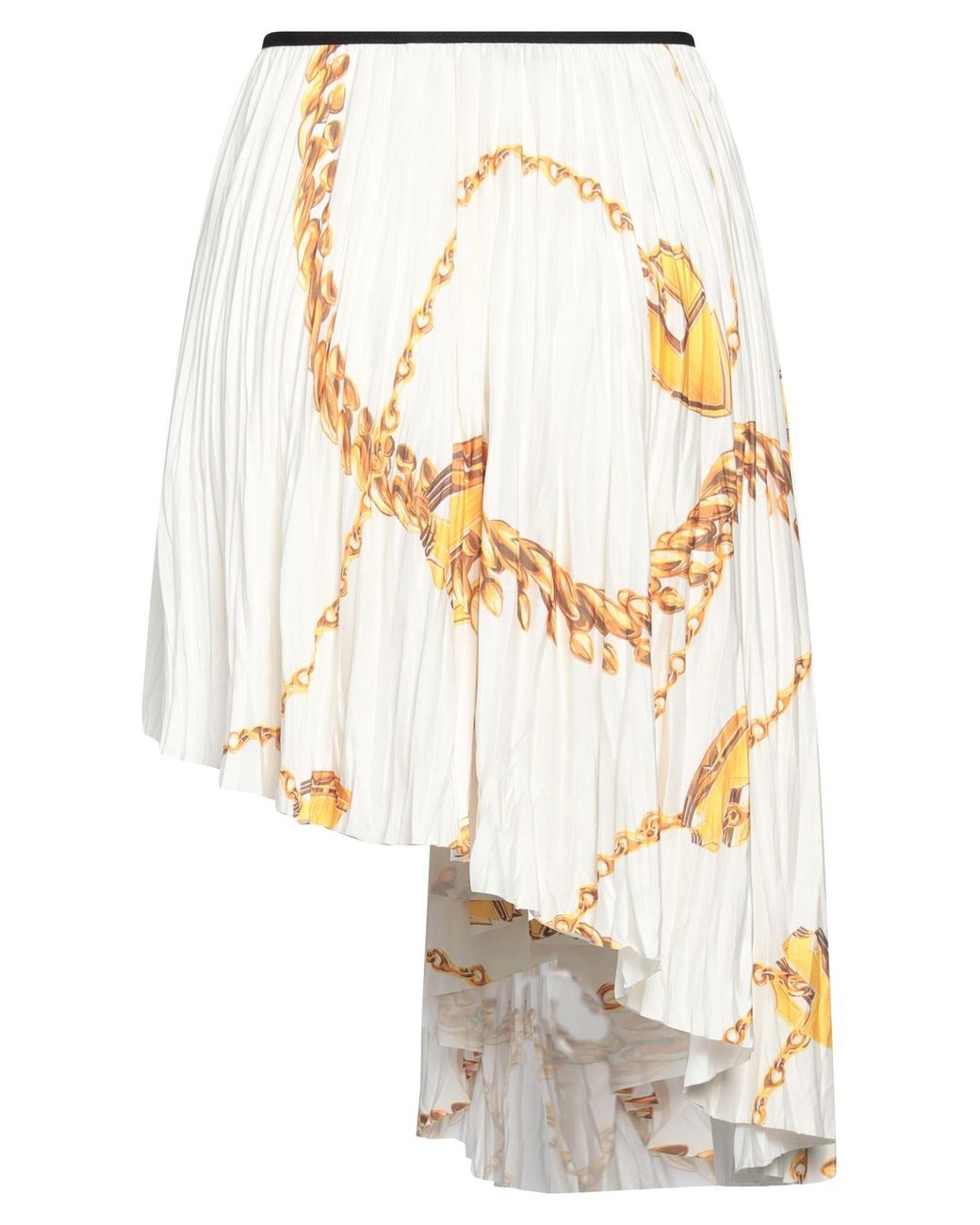 Burberry White Midi Skirt Polyester