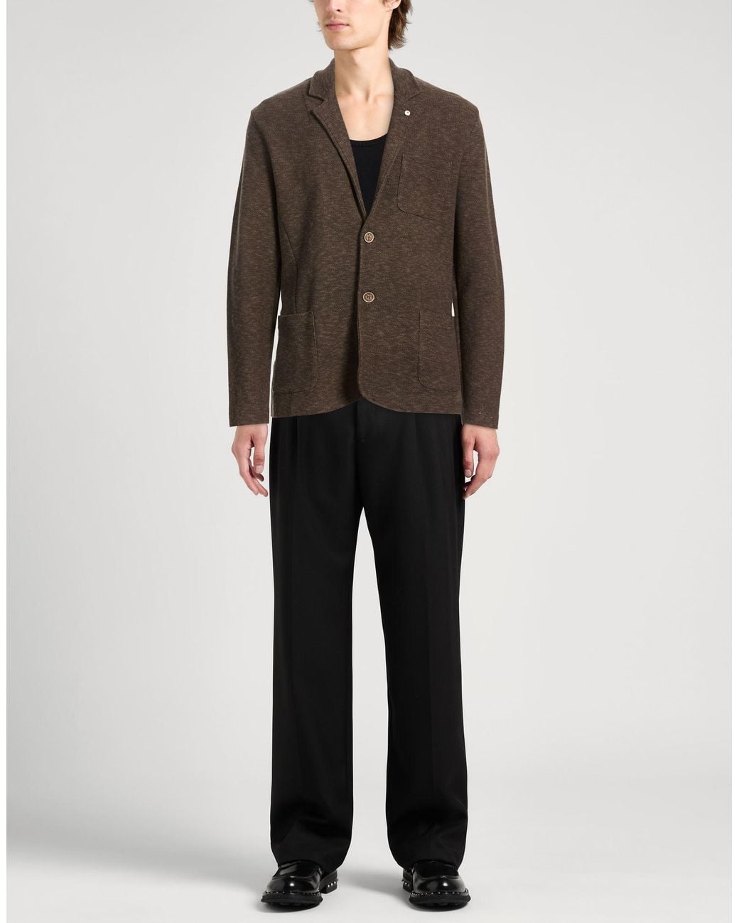 L.b.m. 1911 Brown Blazer Cotton, Linen for men