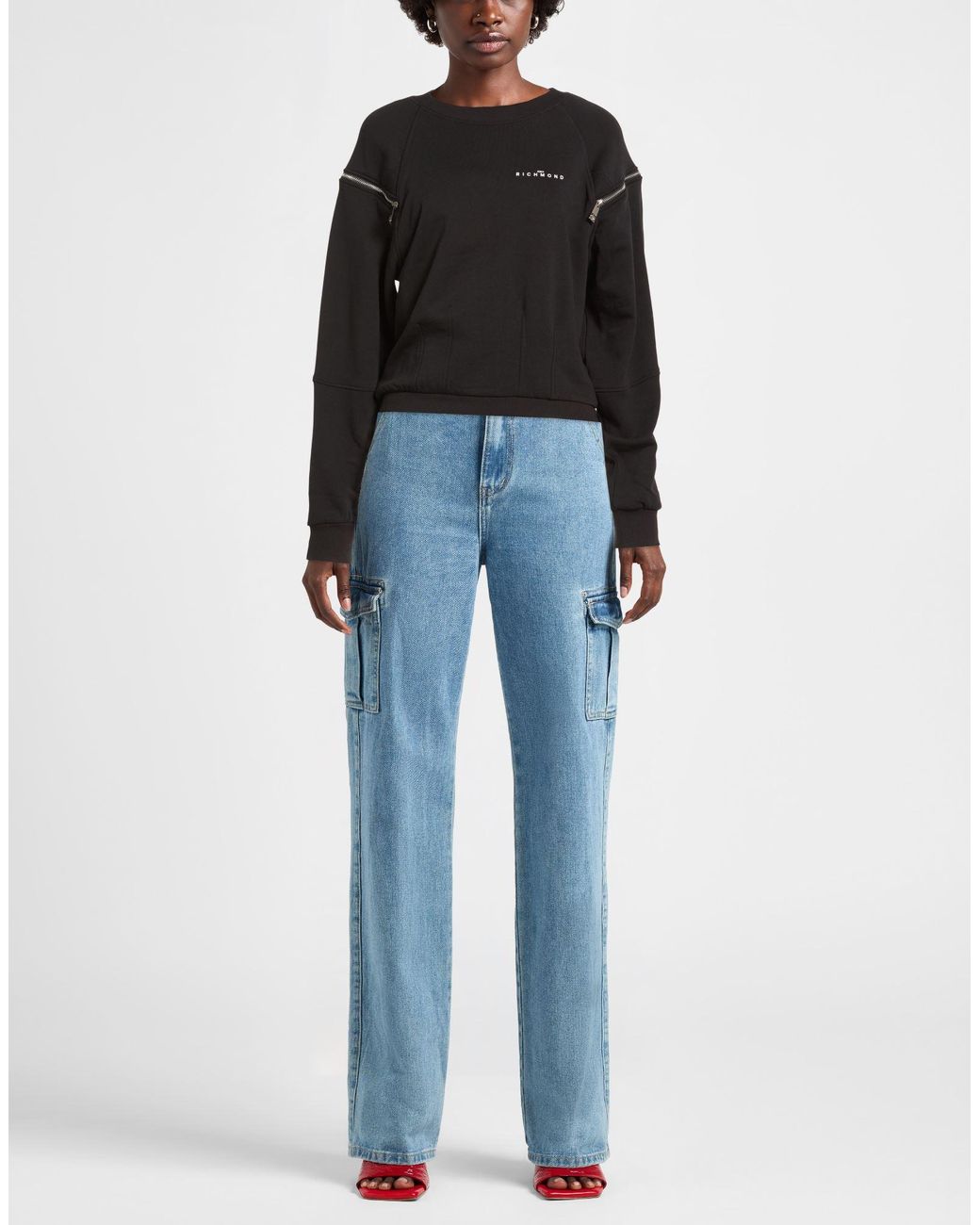 John Richmond Black Sweatshirt Cotton