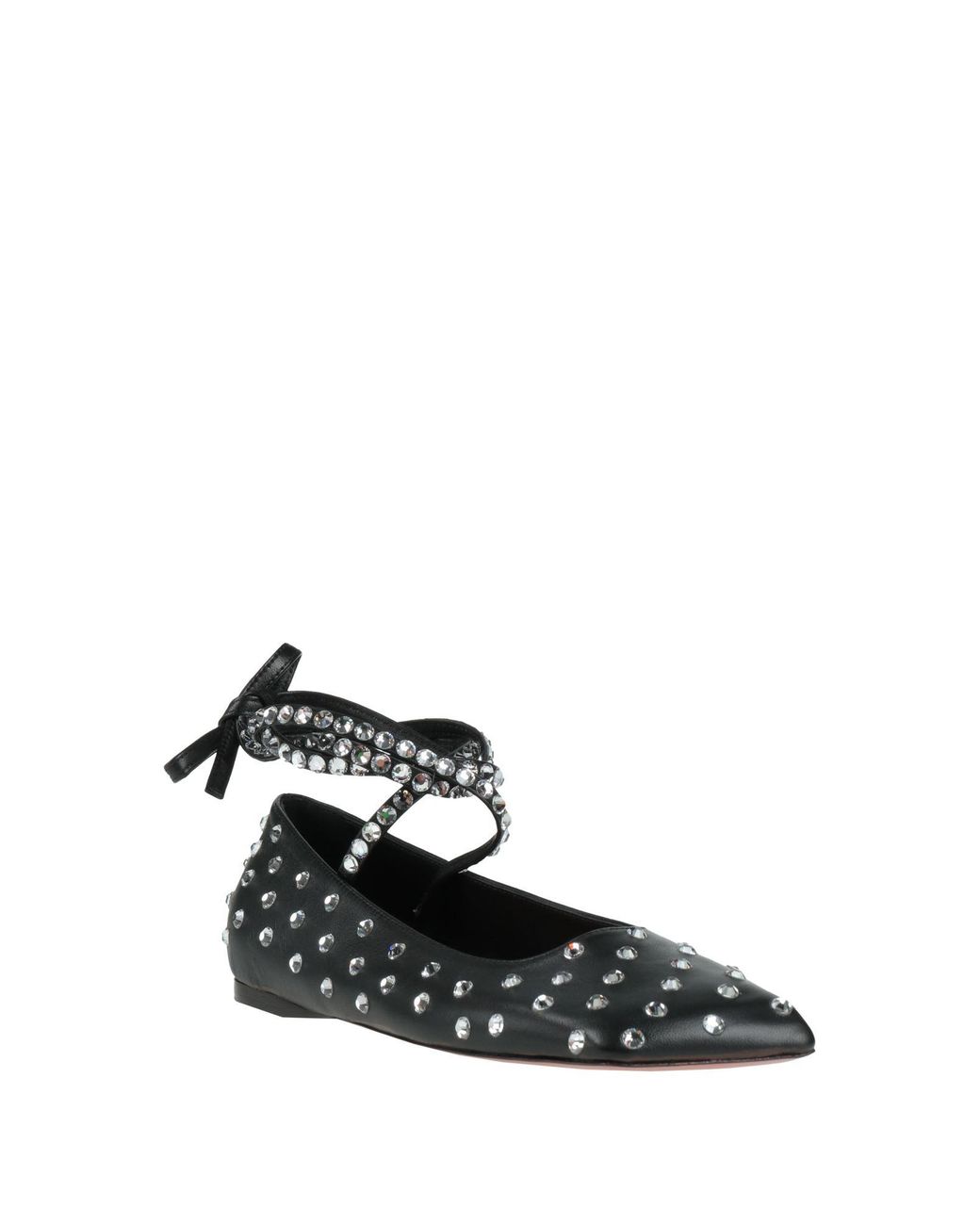 AMINA MUADDI Black Ballet Flats