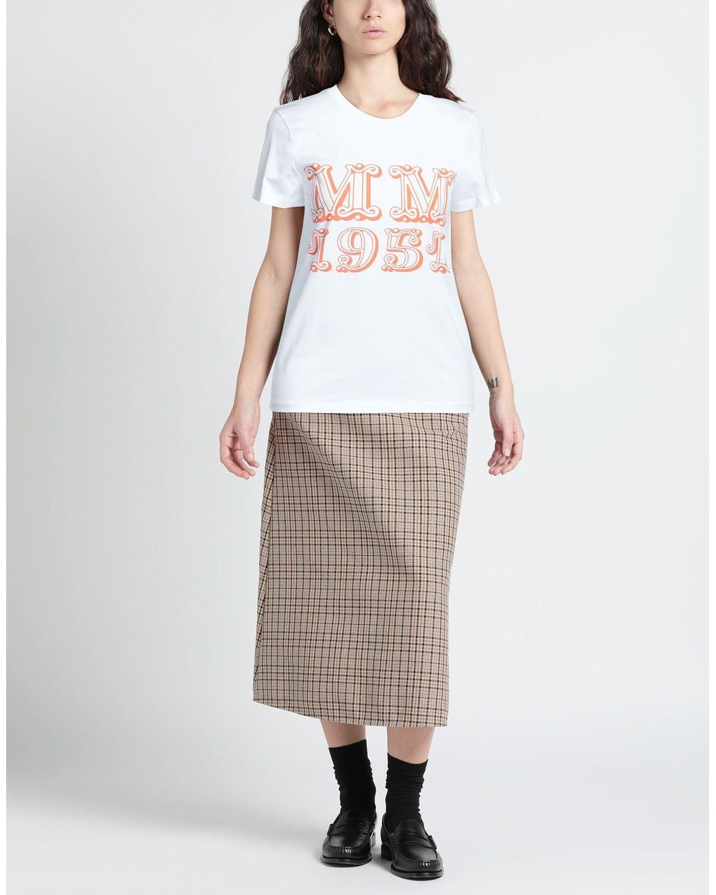 Max Mara White T-Shirt With Print