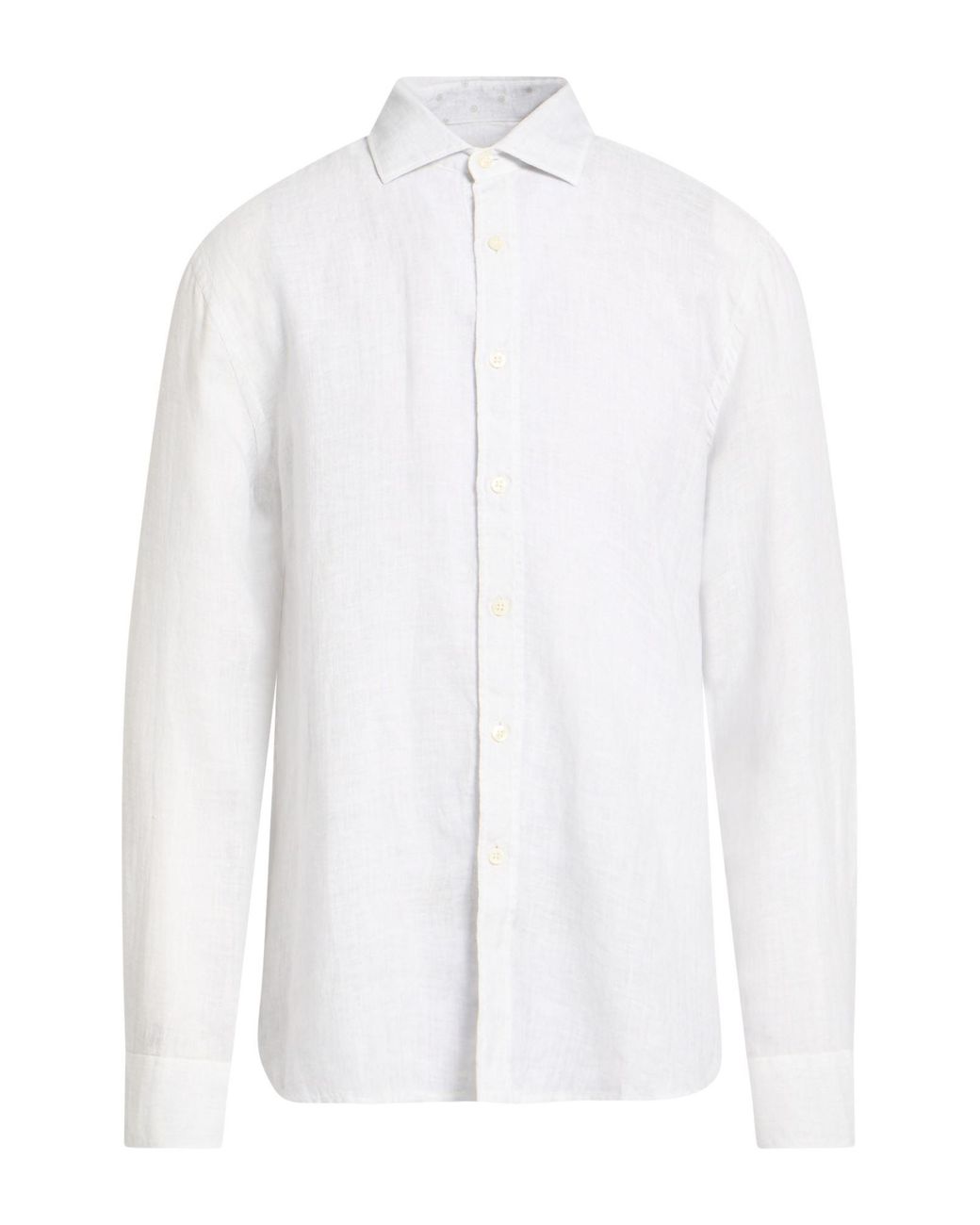 120% Lino White Light Shirt Linen for men
