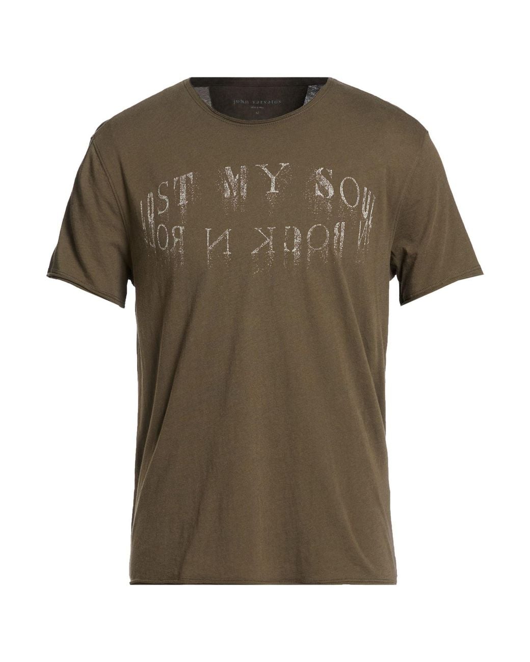 John Varvatos Green Military T-Shirt Organic Cotton for men