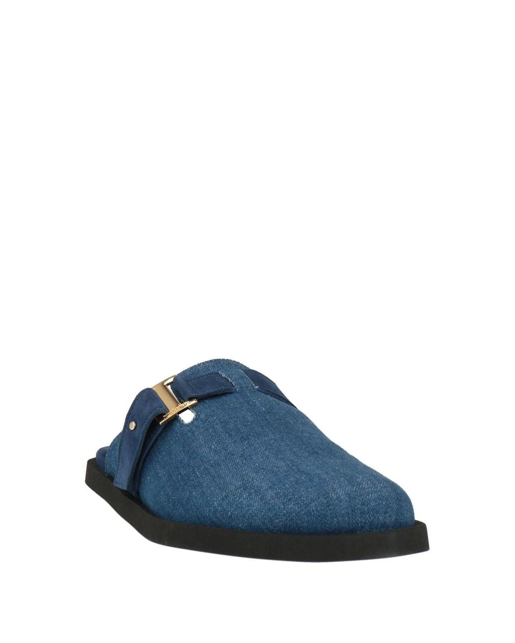 Iceberg Blue Mules & Clogs Textile Fibers, Leather