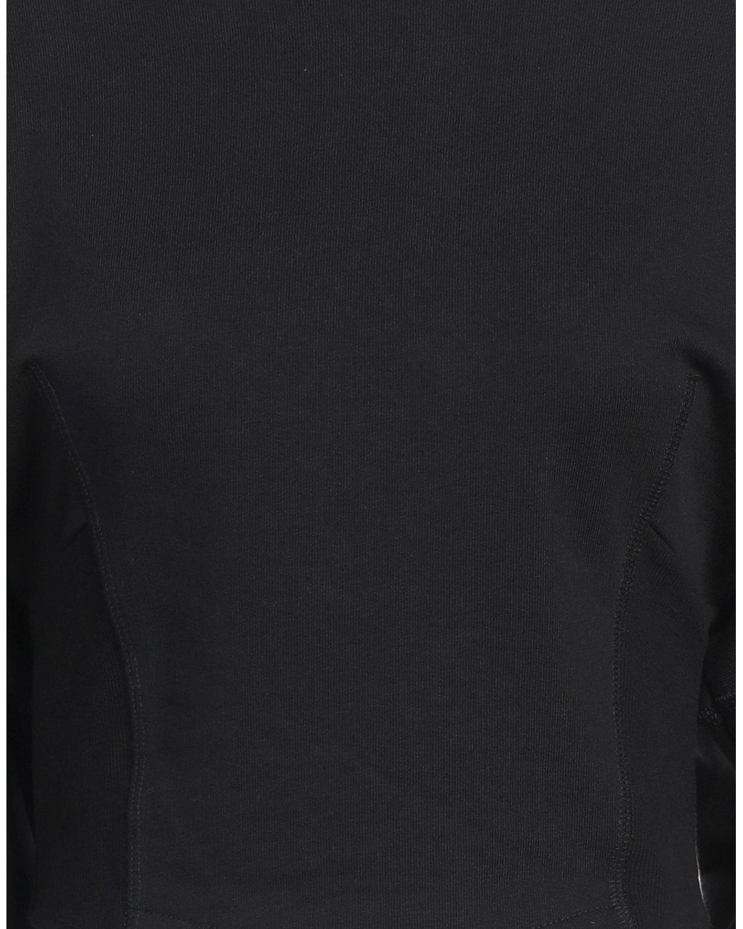 Pinko Black Sweatshirt Cotton, Elastane