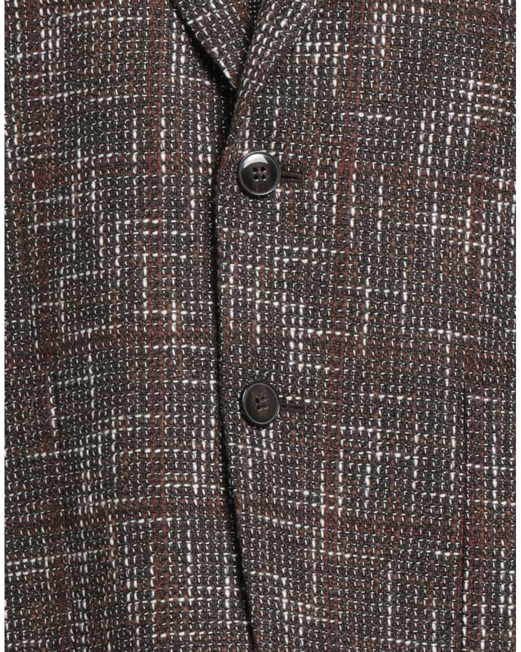 L.b.m. 1911 Gray Dark Blazer Cotton, Wool, Polyester, Polyamide for men