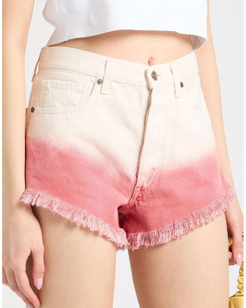 Alanui Pink Denim Shorts