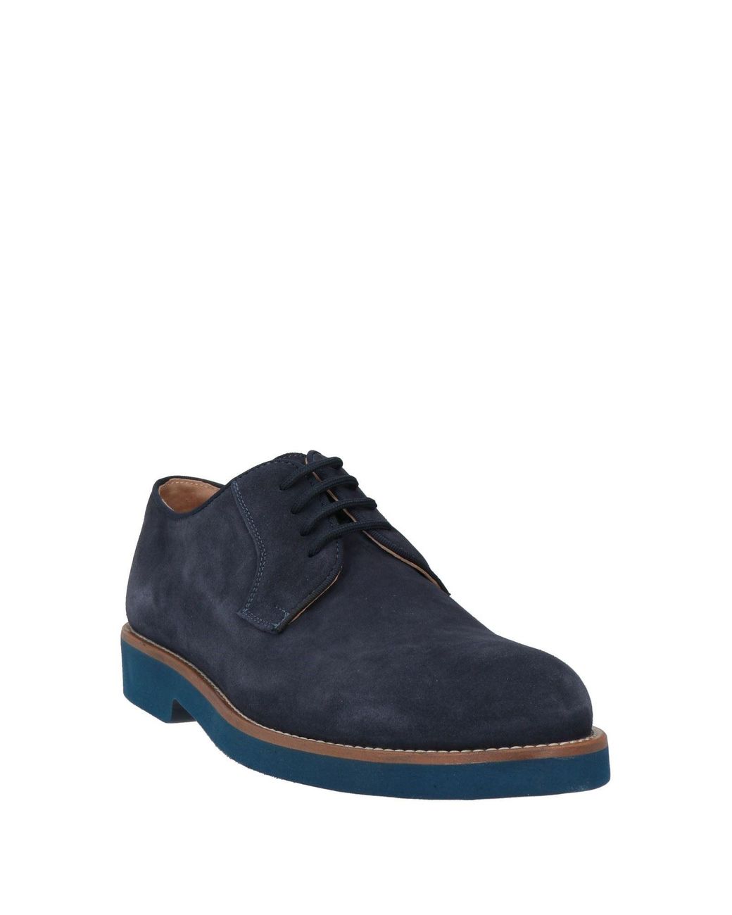 AGOSTINO DIANA Blue Lace-Up Shoes Leather for men