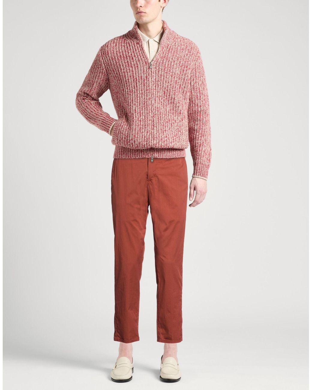 PT Torino Red Pants Cotton, Polyamide, Elastane for men