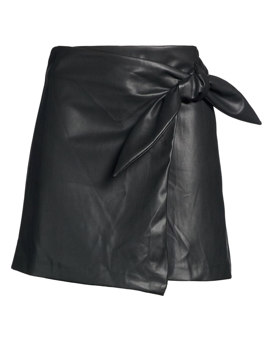 Rebel Queen Black Mini Skirt Polyester, Polyurethane Resin