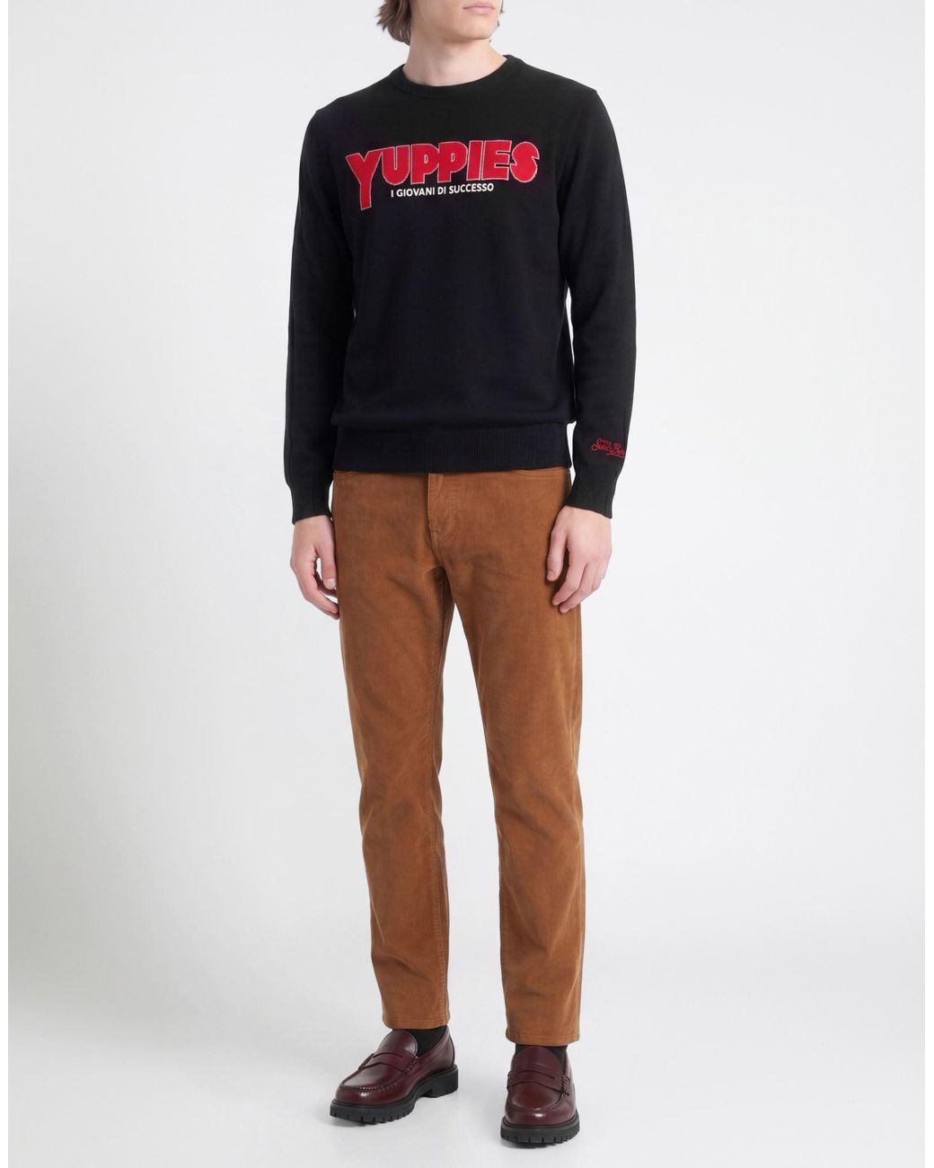 Mc2 Saint Barth Black Après-Ski Collection Sweater Wool, Viscose, Polyamide, Cashmere for men