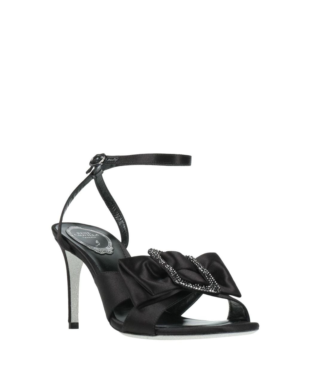 Rene Caovilla Black Sandals Textile Fibers
