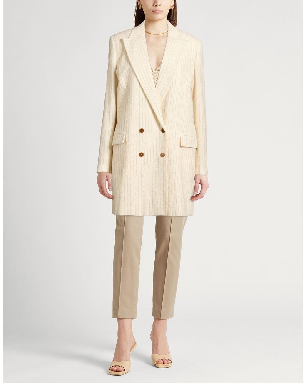 Alysi Natural Cream Blazer Virgin Wool