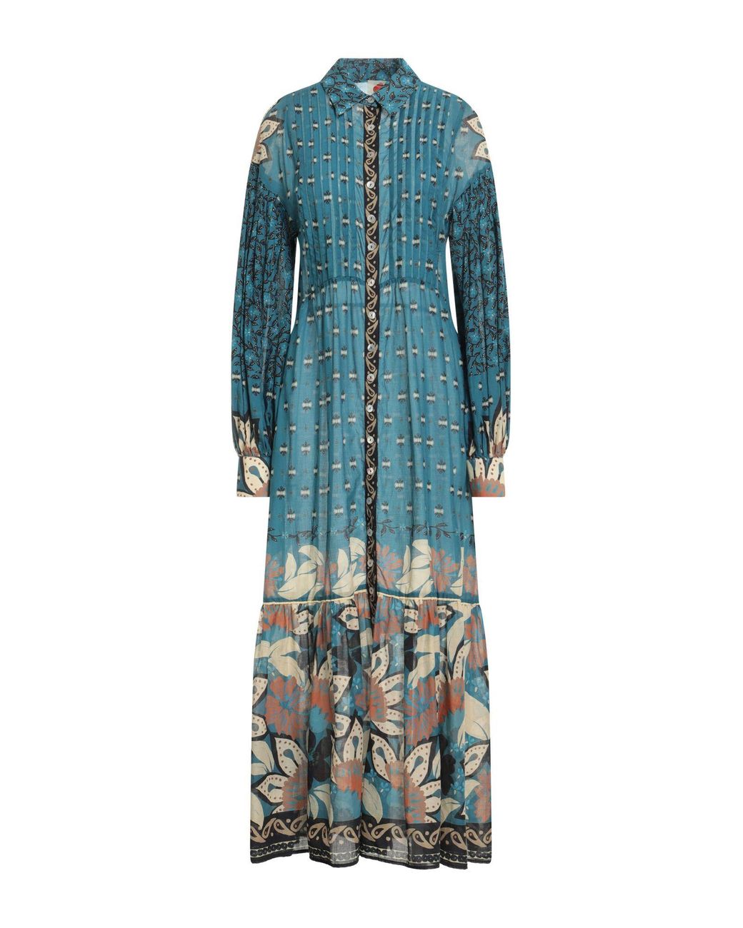 Farm Rio Blue Maxi FARM Rio Maxi Dress Cotton in Blue | Lyst UK
