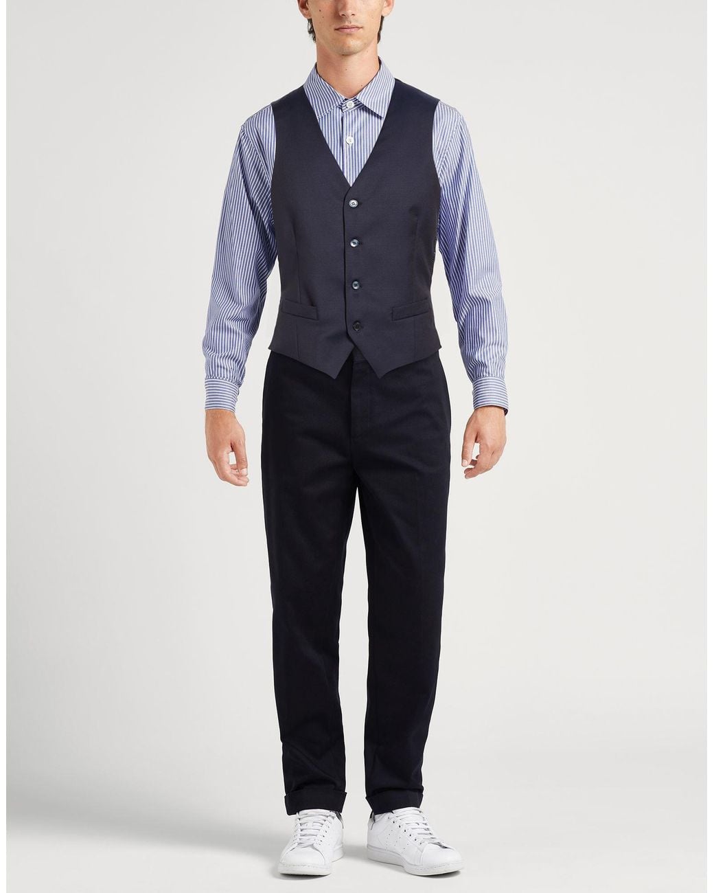Luigi Bianchi Blue Waistcoat for men