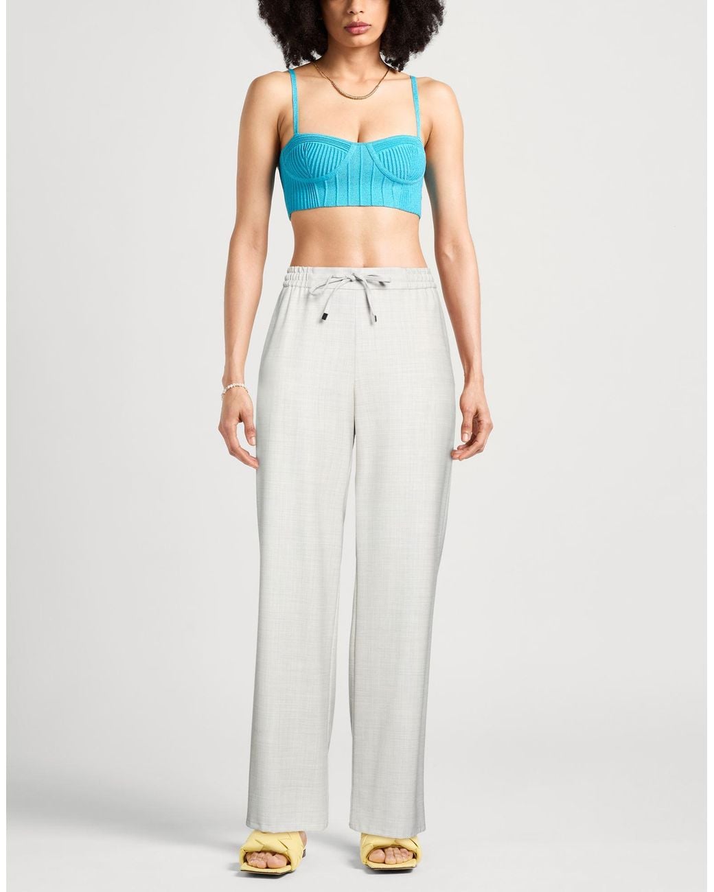 Berwich White Light Pants Polyester, Virgin Wool, Elastane
