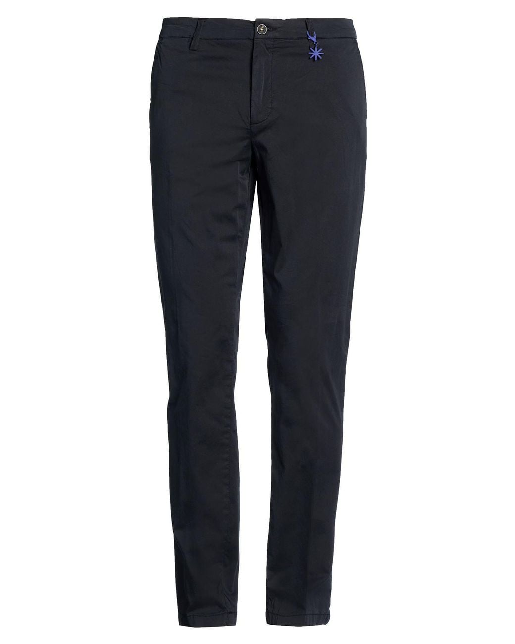 Manuel Ritz Blue Midnight Pants Cotton, Elastane for men