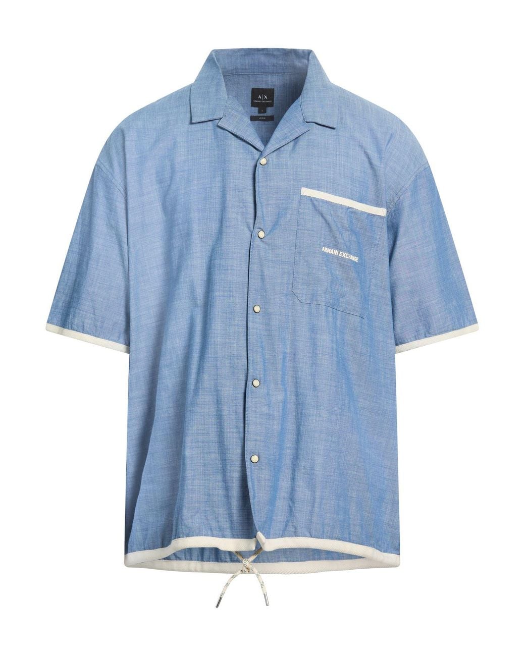 ARMANI EXCHANGE Blue Denim Shirt for men