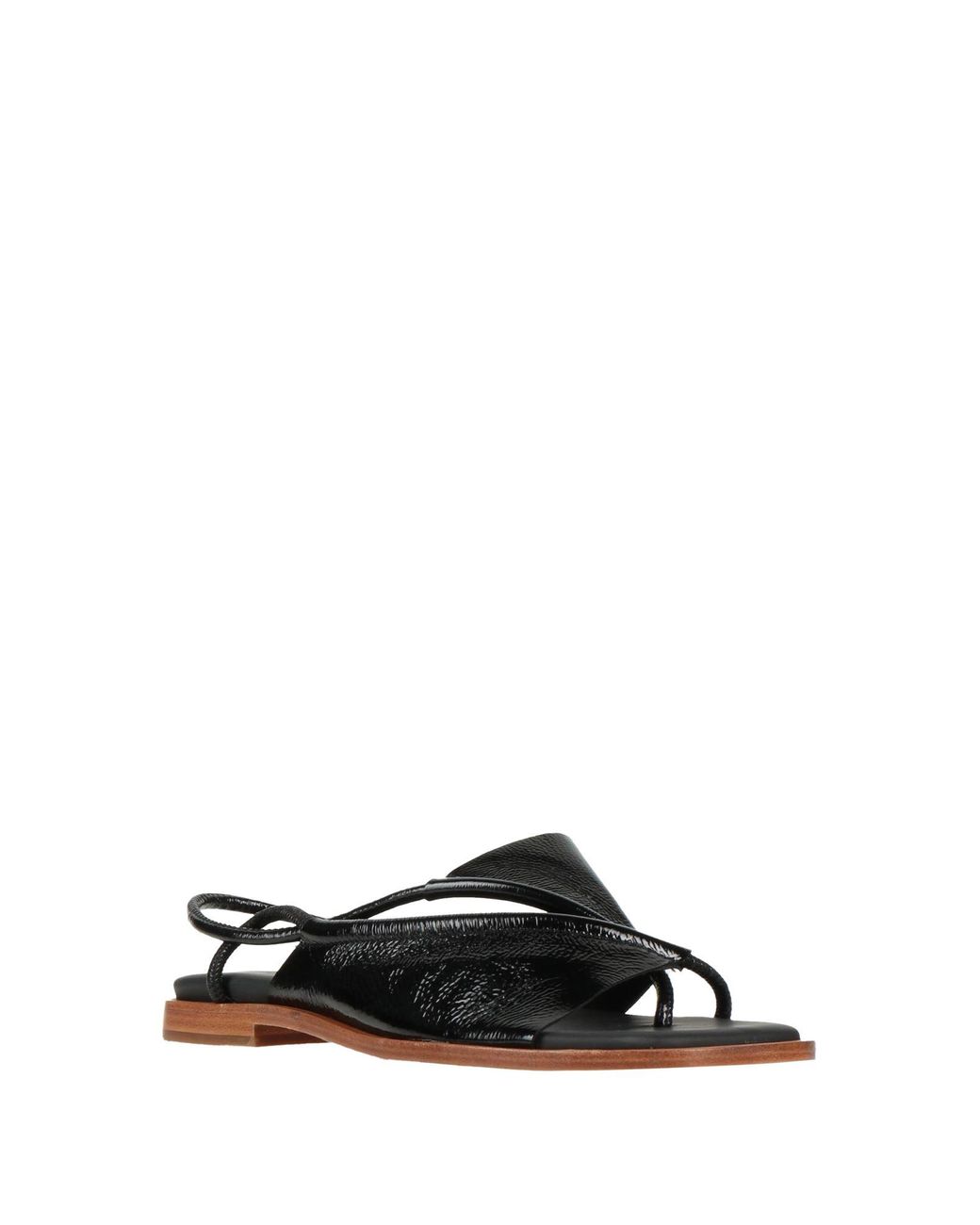 8 By YOOX LEATHER SQUARE TOE PADDED THONG SANDALS