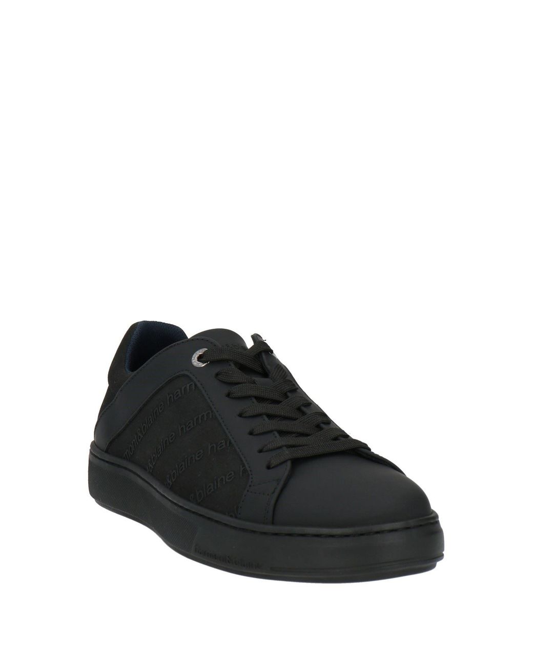 Harmont & Blaine Black Sneakers Leather, Synthetic Fibers