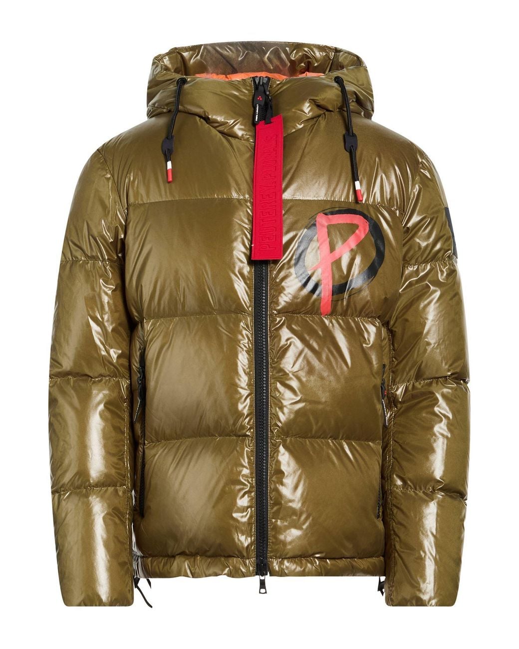 PEUTEREY.PLURALS Green Military Puffer Polyamide for men