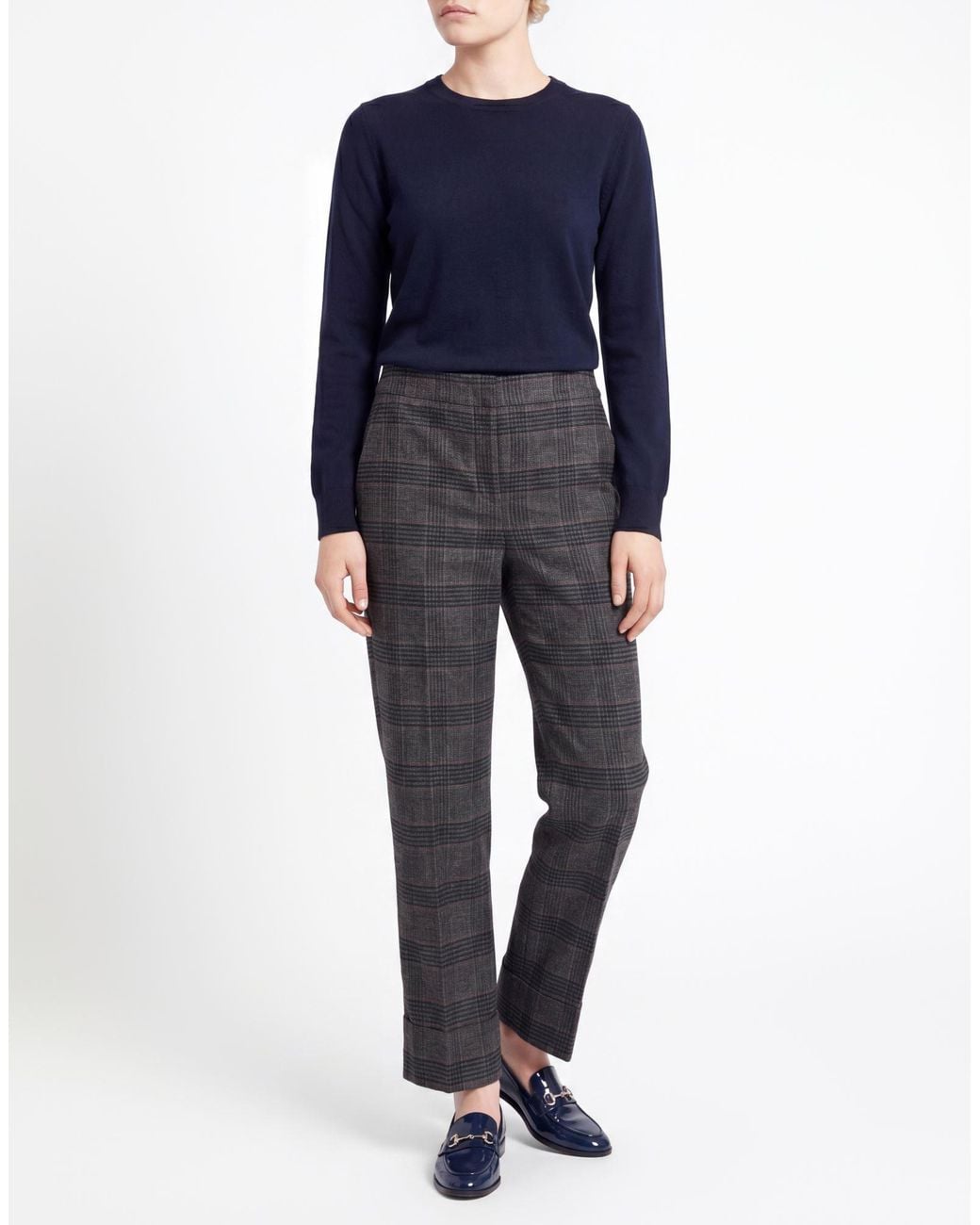 Via Masini 80 Gray Pants Polyester, Viscose, Wool, Elastane