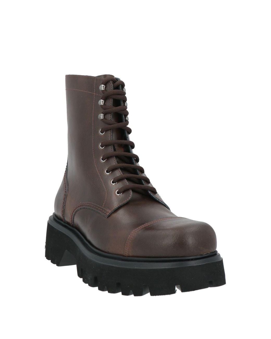 MICH SIMON Brown Dark Ankle Boots Calfskin for men